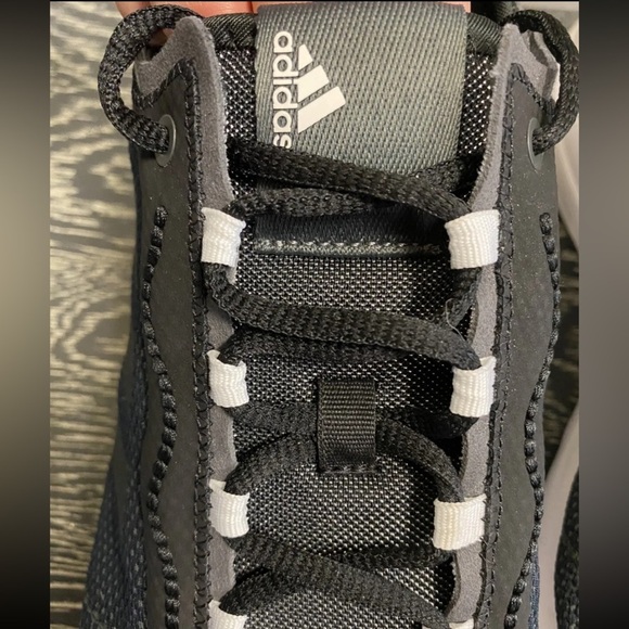 Adidas fukasa run women's running shoes size 9.5 black white athletic sneakers - Picture 7 of 16